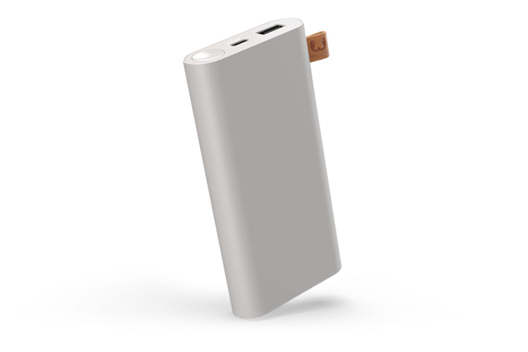 Fresh 'n Rebel Powerbank 12000 - Portable Charger - 12000 mAh - 3.1 A (USB) - On Cable: USB-C - Ice Gray