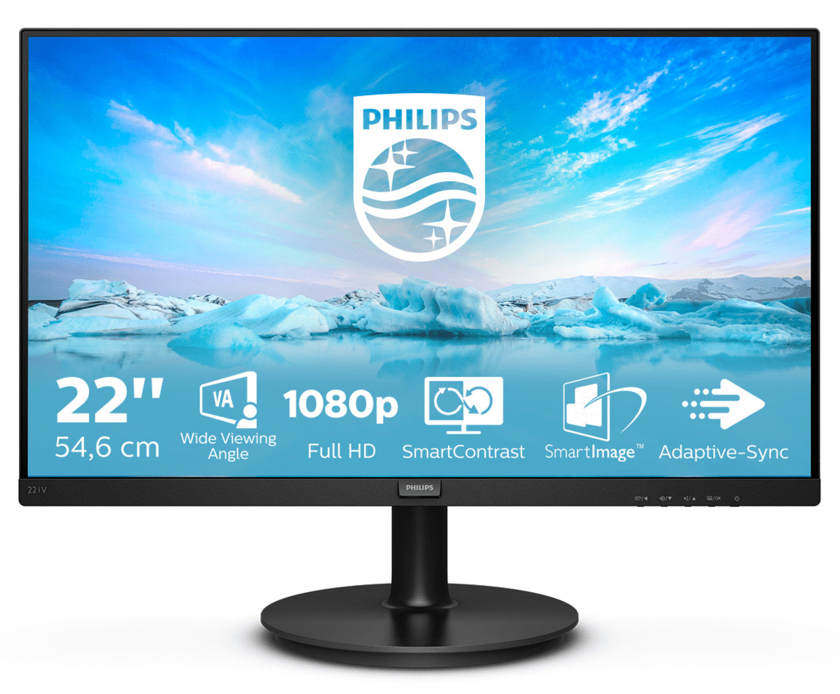 PHILIPS MONITOR LED 22 (21.5) 16:9 FHD VGA HDMI SPEAKERS 221V8A/00