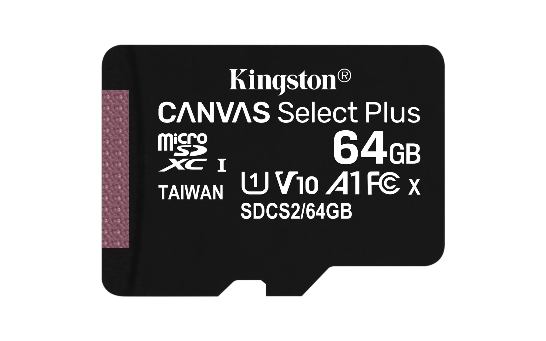 Kingston Canvas Select Plus - Flash Memory Card (microSDXC to SD Adapter Included) - 64 GB - A1 / Video Class V10 / UHS Class 1 / Class10 - microSDXC UHS-I