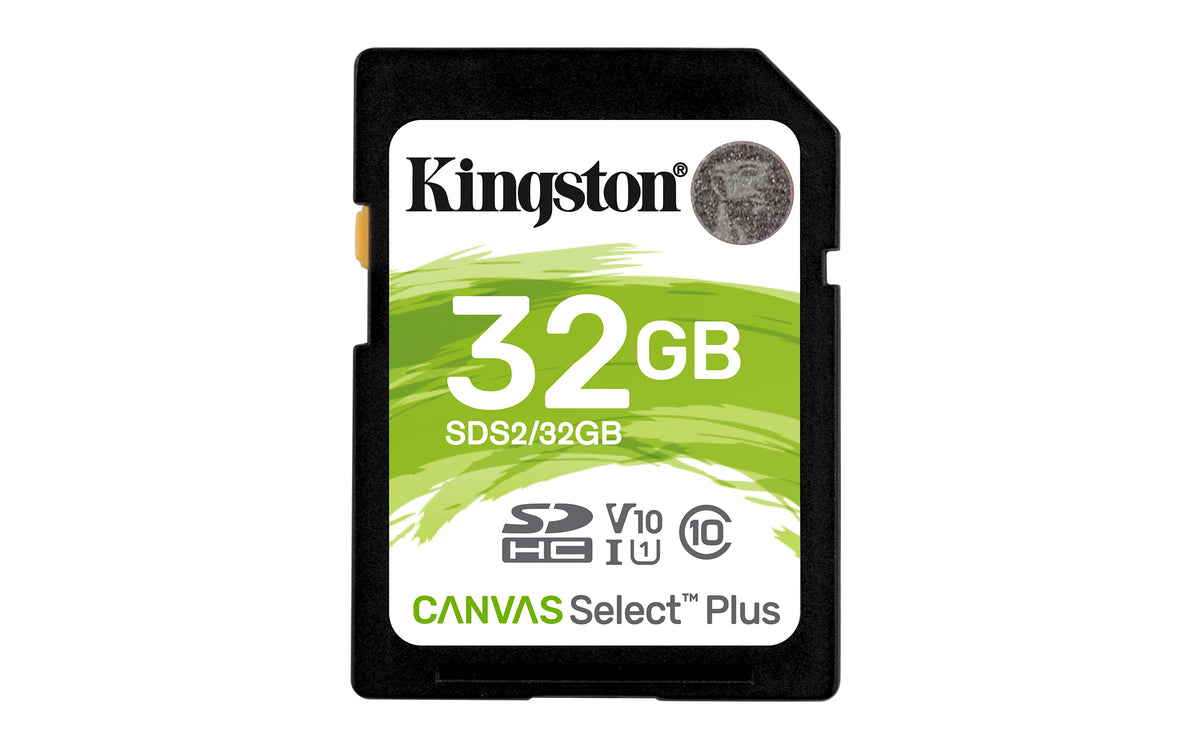 Kingston Canvas Select Plus - Tarjeta de memoria flash - 32 GB - Video Class V10 / UHS-I U1 / Class10 - SDHC UHS-I