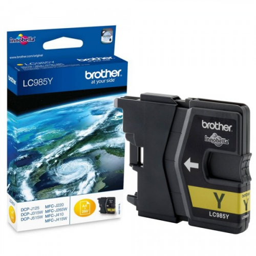 Brother LC985Y - Yellow - original - blister with acoustic / electromagnetic alarm - ink cartridge (LC985YBPDR)