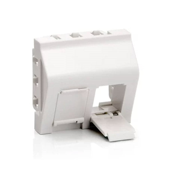 EQUIP MODULO UNIVERSAL 45x45 ANGULAR P/2 KEYSTONE BRANCO