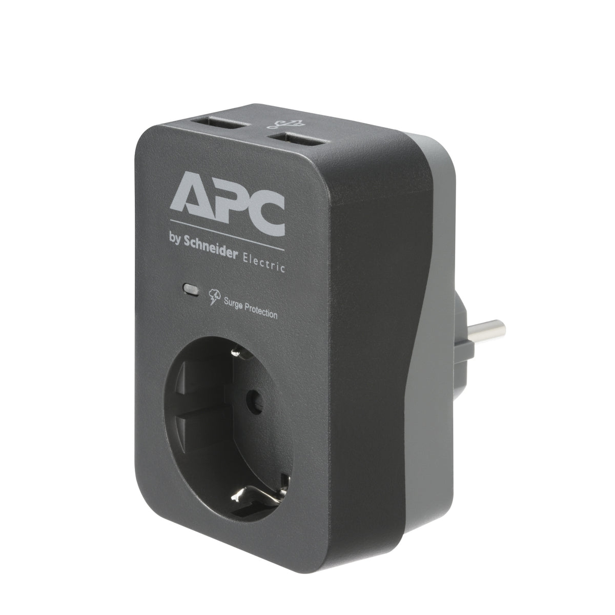 APC Essential Surgearrest PME1WU2B-GR - Surge Protector - AC 220/230/240 V - 4000 Watt - Output Connectors: 1 - Germany - Black