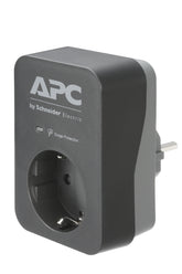 APC Essential Surgearrest PME1WB-GR - Surge Protector - AC 220/230/240 V - 4000 Watt - Output Connectors: 1 - Germany - Black