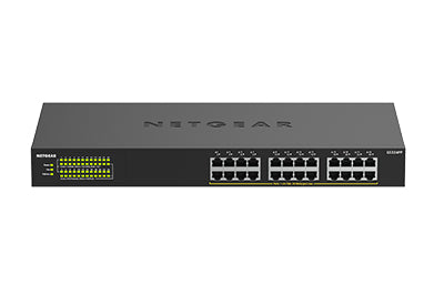 NETGEAR GS324PP - Interruptor - sem gestão - 24 x 10/100/1000 (PoE+) - desktop, montável em trilho - PoE+ (380 W)