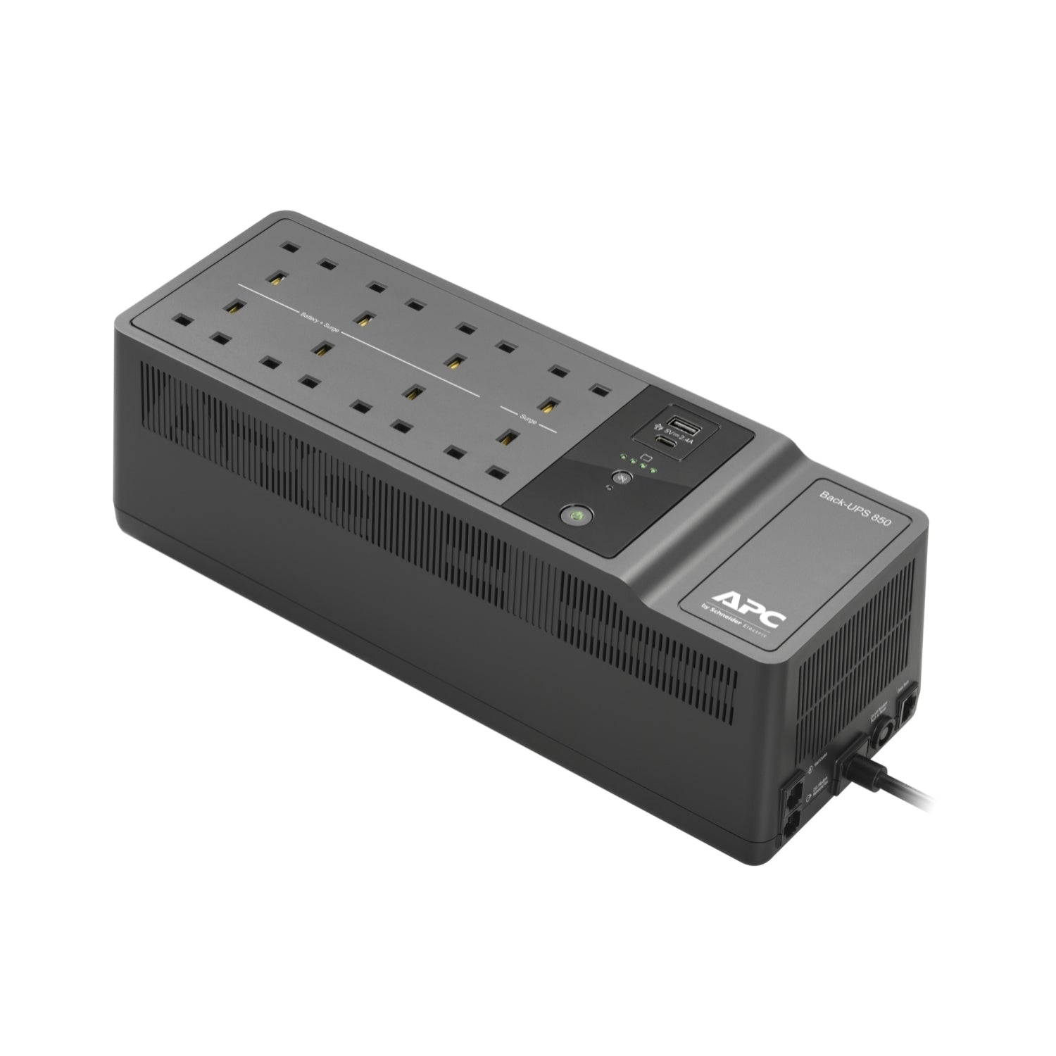 APC Back-UPS BE850G2 - UPS - AC 230 V - 520 Watt - 850 VA - Output Connectors: 8 - UK - Black