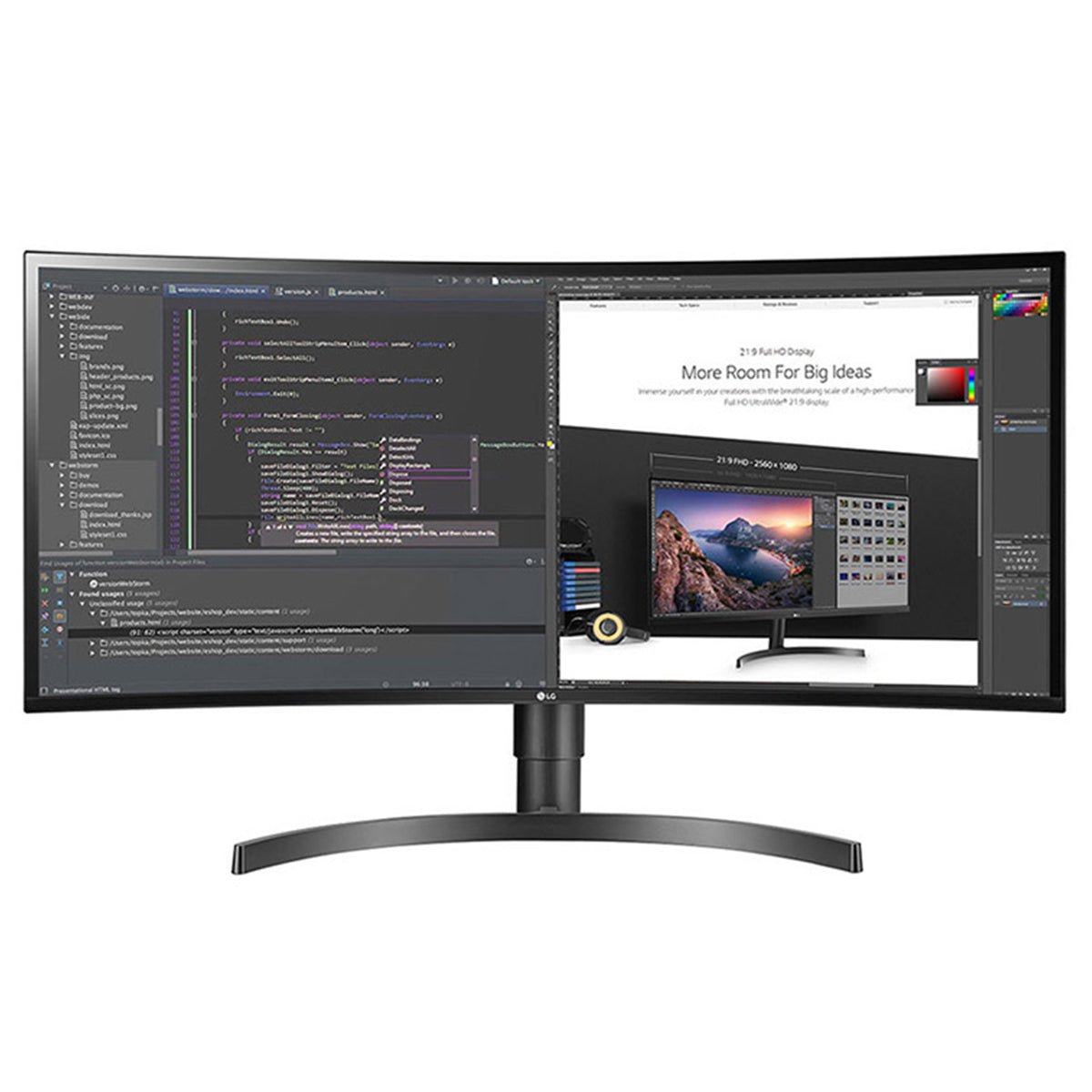 LG MONITOR LED IPS 34 21:9 ULTRAWIDE CURVO QHDW HDMI DP USB-C AJUSTE 34WN80C-B