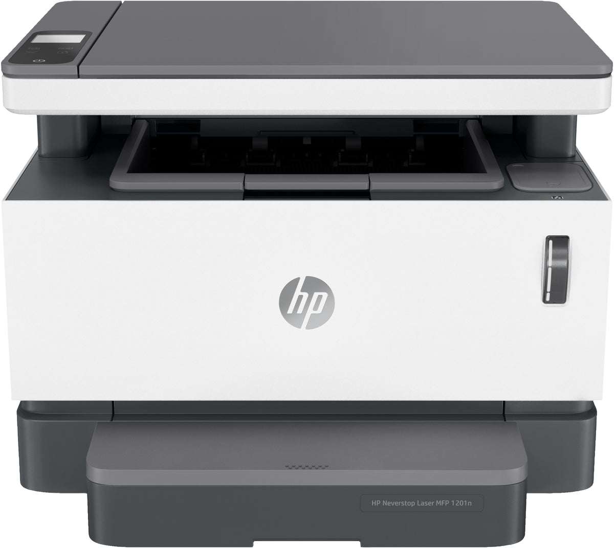 HP Neverstop Laser MFP 1201n - Multifunction Printer - B/W - laser - 216 x 356 mm (original) - Legal (media) - up to 14 ppm (copy) - up to 20 ppm (print) - 150 sheets - USB 2.0, LAN