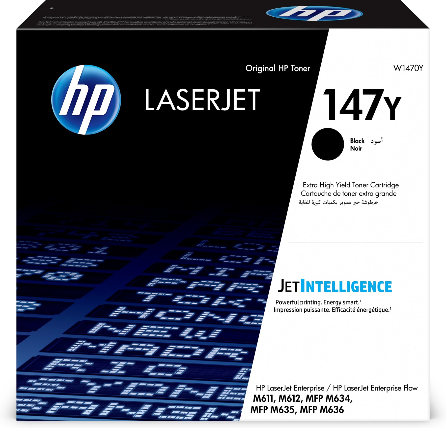 HP 147Y - Extra High Yield - negro - original - LaserJet - cartucho de tóner (W1470Y) - para LaserJet Enterprise M610, M611, M612, MFP M634, MFP M635, MFP M636