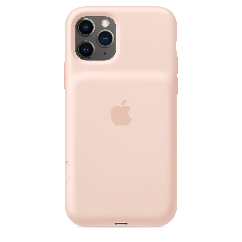 Apple Smart - Cell phone back cover battery case - silicone, elastomer - pink sand - for iPhone 11 Pro