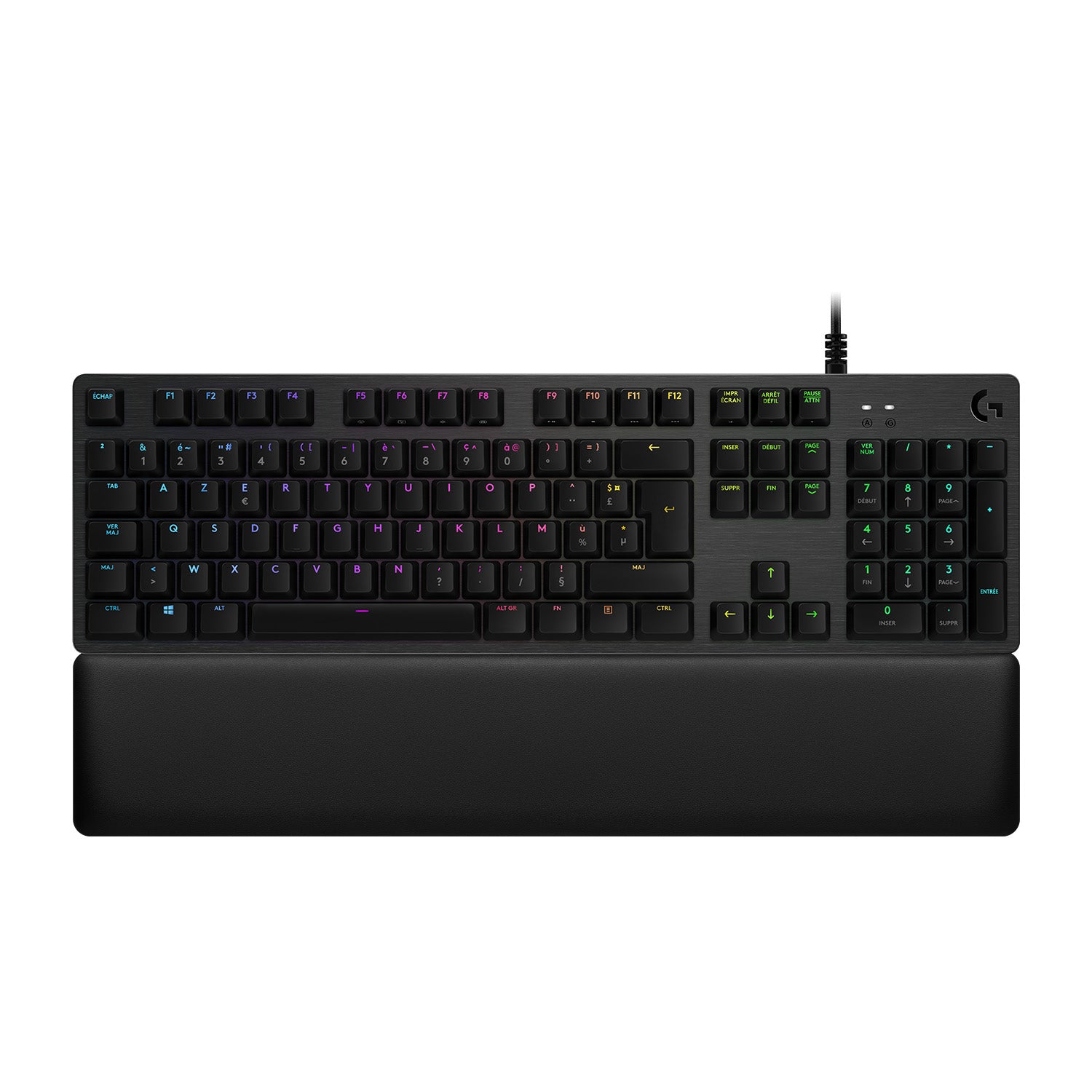 Logitech Gaming G513 - Keyboard - Backlight - USB - AZERTY - French - Switch: GX Brown Tactile - Charcoal