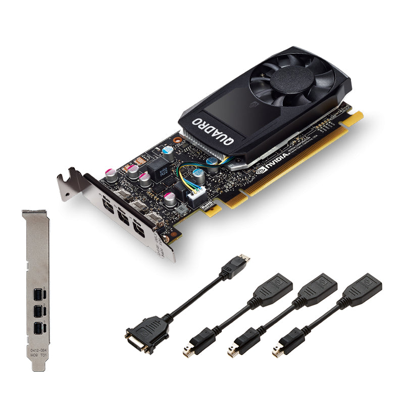 NVIDIA Quadro P400 - Cartão gráfico - Quadro P400 - 2 GB GDDR5 - PCIe 3.0 x16 baixo perfil - 3 x Mini DisplayPort - Adaptadores Incluídos