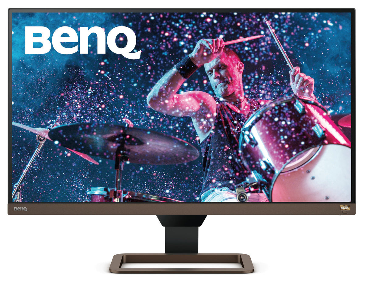 BenQ EW2780U - Pantalla LED - 27" - 3840 x 2160 4K UHD (2160p) @ 60 Hz - IPS - 350 cd/m² - 1300:1 - 5 ms - 2xHDMI, DisplayPort, USB-C - altavoces - negro, marrón metalizado