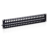 EQUIP PATCH PANEL 19 MODULAR 48P 2U UTP EMPTY BLACK