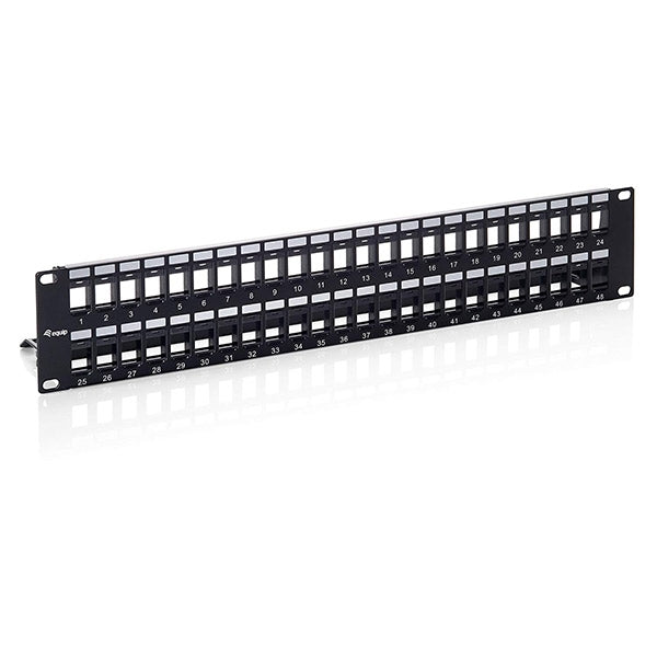 EQUIP PATCH PANEL 19 MODULAR 48P 2U UTP VAZIO PRETO