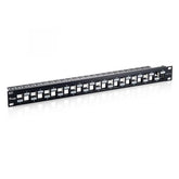 EQUIP PATCH PANEL 19 MODULAR 24P 1U FTP EMPTY BLACK