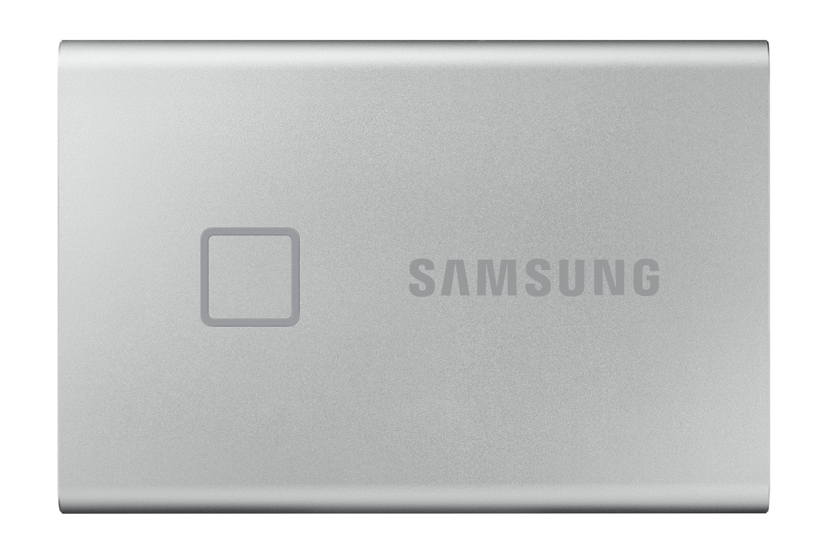 Samsung T7 Touch MU-PC500S - SSD - encriptado - 500 GB - externo (portátil) - USB 3.2 Gen 2 (conector USB C) - 256-bit AES - plateado