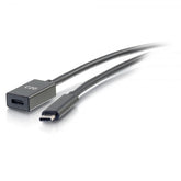 C2G 3ft USB-C to C 3.1 (Gen 1) Male to Female Extension Cable (5Gbps) - Cabo extensor USB - USB-C (M) para USB-C (F) - USB 3.1 Gen 1 / Thunderbolt 3 - 3 A - 90 cm - moldado - preto