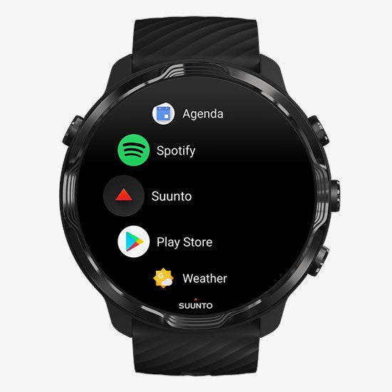 Suunto 7 - Preto - relógio de desporto Com banda - silicone - lima - tamanho do pulso: 125-230 mm - Bluetooth, Wi-Fi, NFC - 70 g