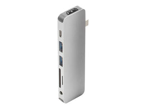 Concentrador 7 en 1 HyperDrive Solo - Estación de acoplamiento - USB-C - HDMI (GN21D-SILVER)