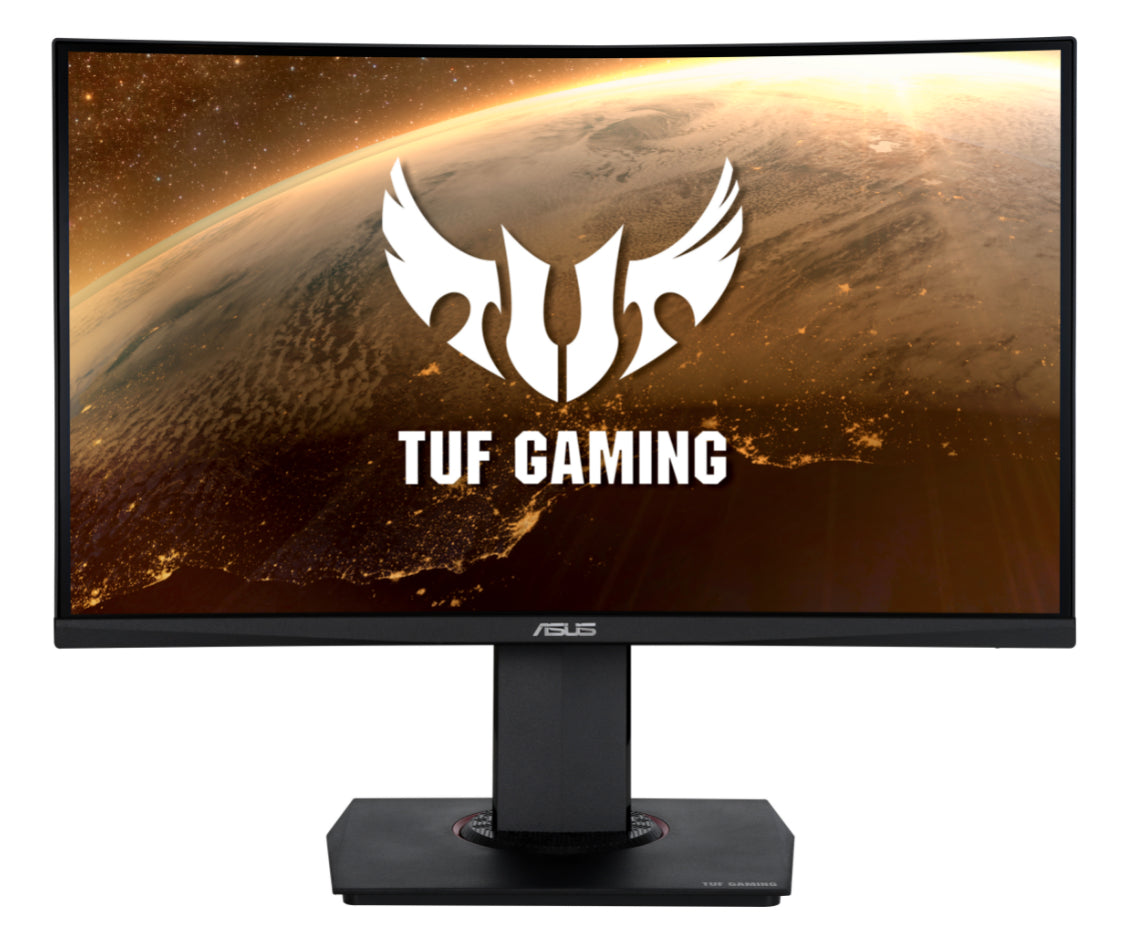 ASUS TUF Gaming VG24VQ - Monitor LED - gaming - curvo - 23.6" - 1920 x 1080 Full HD (1080p) @ 144 Hz - VA - 350 cd/m² - 3000:1 - 1 ms - 2xHDMI, DisplayPort - altifalantes