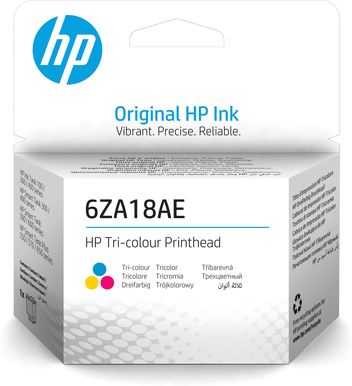 HP - Color (cyan, magenta, yellow) - printer head - for Smart Tank 51X, 67X, 70XX, 72X, 73XX, 750, 76XX, 790, Smart Tank Plus 55X