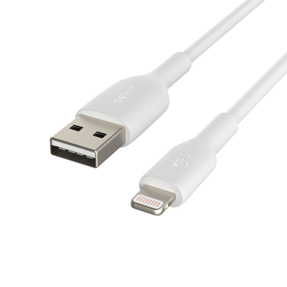 Belkin BOOST CHARGE - Lightning Cable - Lightning Male to USB Male - 2m - White - for Apple 10.5-inch iPad Pro, 12.9-inch iPad Pro (2nd generation), iPhone 11, 11 Pro, 11 Pro Max, 8, XR, XS, XS Max