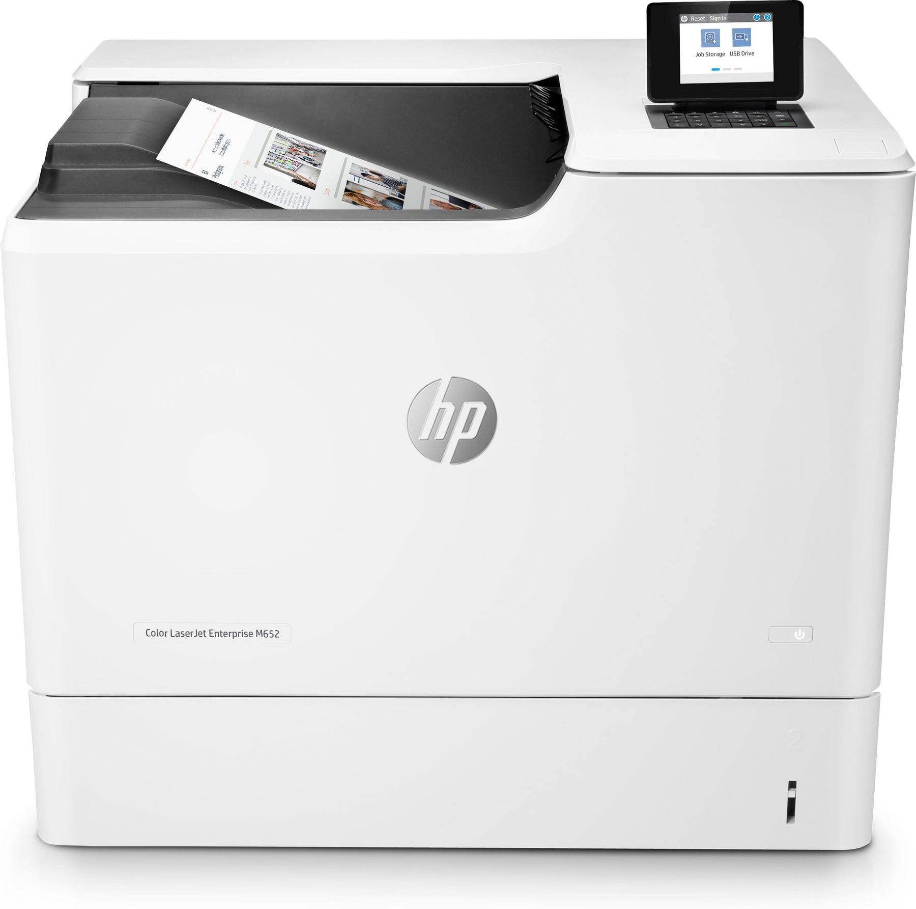 HP Color LaserJet Enterprise M652n - Printer - color - laser - A4/Legal - 1200 x 1200 dpi - up to 47 ppm (mono) / up to 47 ppm (color) - capacity: 650 sheets - USB 2.0, Gigabit LAN, USB 2.0 host