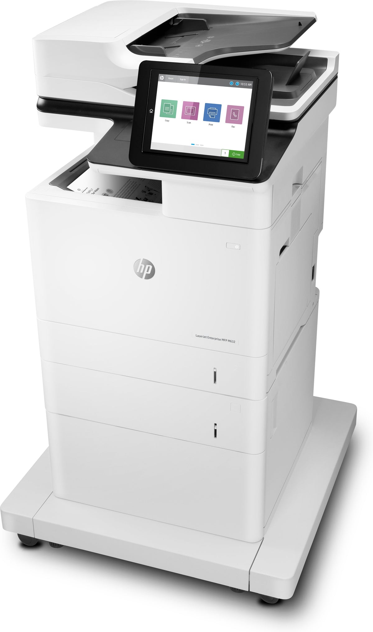 HP LaserJet Enterprise MFP M632fht - Impressora multi-funções - P/B - laser - 216 x 863 mm (original) - A4/Legal (media) - até 61 ppm (cópia) - até 61 ppm (impressão) - 1200 folhas - 33.6 Kbps - USB 2.0, Gigabit LAN, USB 2.0 host