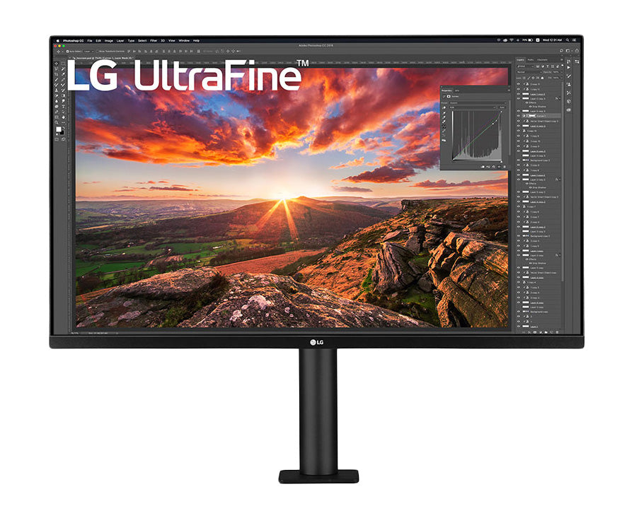 LG MONITOR IPS 32 UHD 4K HDMI DP USB-C SPEAKERS ERGO HAS PIVOT 32UN880-B