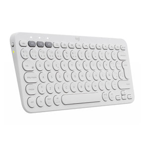 Logitech K380 Multi-Device Bluetooth Keyboard - Teclado - sem fios - Bluetooth 3.0 - QWERTY - Espanhol - branco sujo