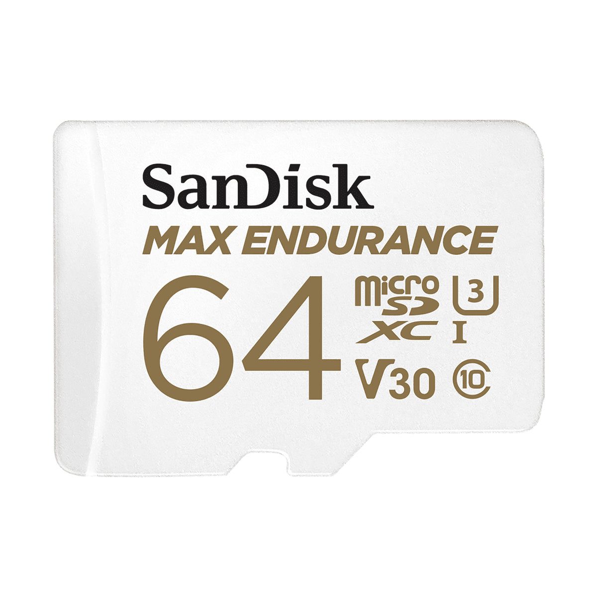 SanDisk Max Endurance - Flash Memory Card (Included microSDXC to SD Adapter) - 64 GB - Video Class V30 / UHS-I U3 / Class10 - microSDXC UHS-I