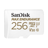 SanDisk Max Endurance - Flash Memory Card (Included microSDXC to SD Adapter) - 256 GB - Video Class V30 / UHS-I U3 / Class10 - microSDXC UHS-I