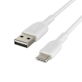 USB-A to USB-C Cable 1M White