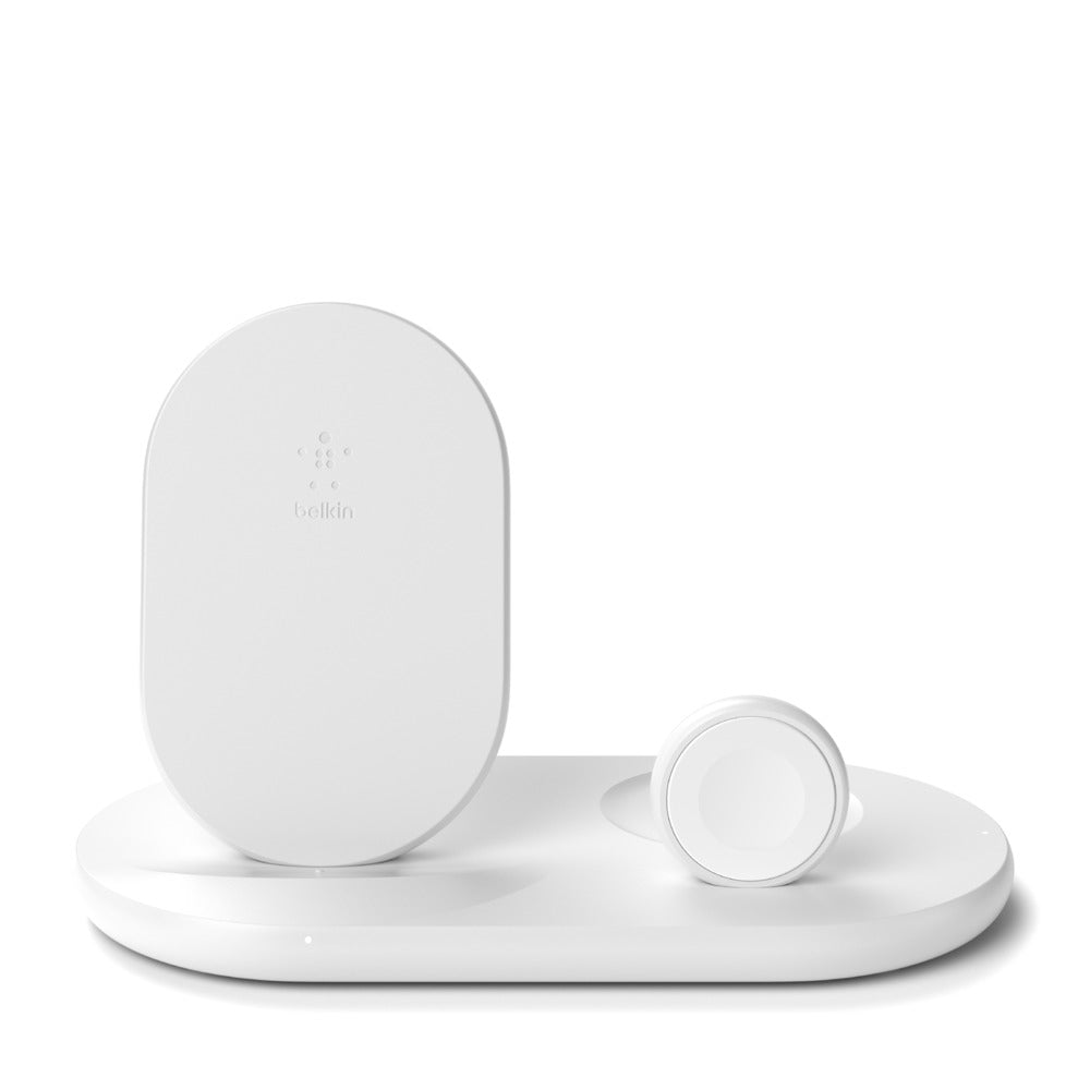 Belkin BOOST CHARGE - Wireless Charging Cradle - 7.5 Watt - White - for Apple AirPods, AirPods Pro, iPhone 11, 12, 7, 8, SE, X, XR, XS, XS Max, Watch