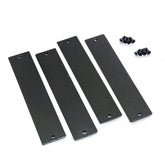 C2G Blank Filler Plate for 16-Port Rack Mount - Blank Panel Kit - Front and Back - Black