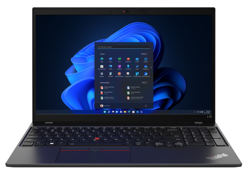 Lenovo ThinkPad L15 Gen 3 21C3 - Design de dobradiças de 180 graus - Intel Core i5 1235U / 1.3 GHz - Win 10 Pro 64-bit (inclui Licença Windows 11 Pro) - Iris Xe Graphics - 16 GB RAM - 512 GB SSD TCG Opal Encryption 2, NVMe - 15.6" IPS 1920 x 1080 (Fu