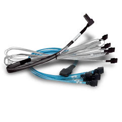 Broadcom - Internal SAS cable - Slim SAS (SFF-8654) (M) to Mini SAS HD (SFF-8643) - 1m - NVMe connection