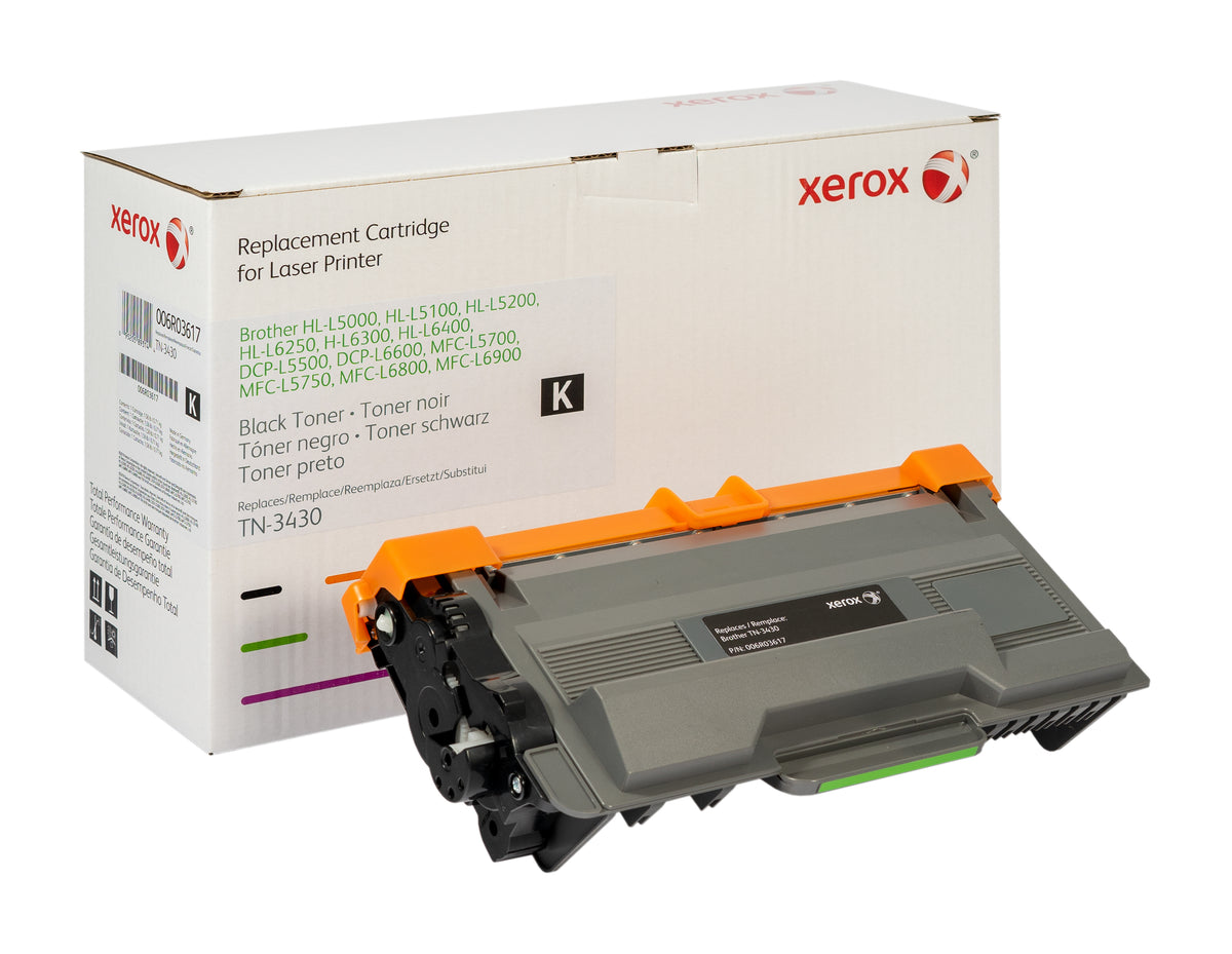 Xerox - Black - compatible - toner cartridge (option for: Brother TN3430) - for Brother HL-L5000, L5050, L5100, L5200, L6450, MFC-L5700, L5750, L6800, L6900, L6950, L6970