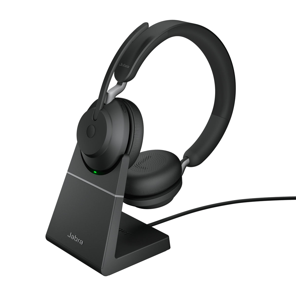 Jabra Evolve2 65 UC Stereo - Auriculares - supraaurales - bluetooth - inalámbrico - USB-C - aislamiento de ruido - negro - con soporte de carga