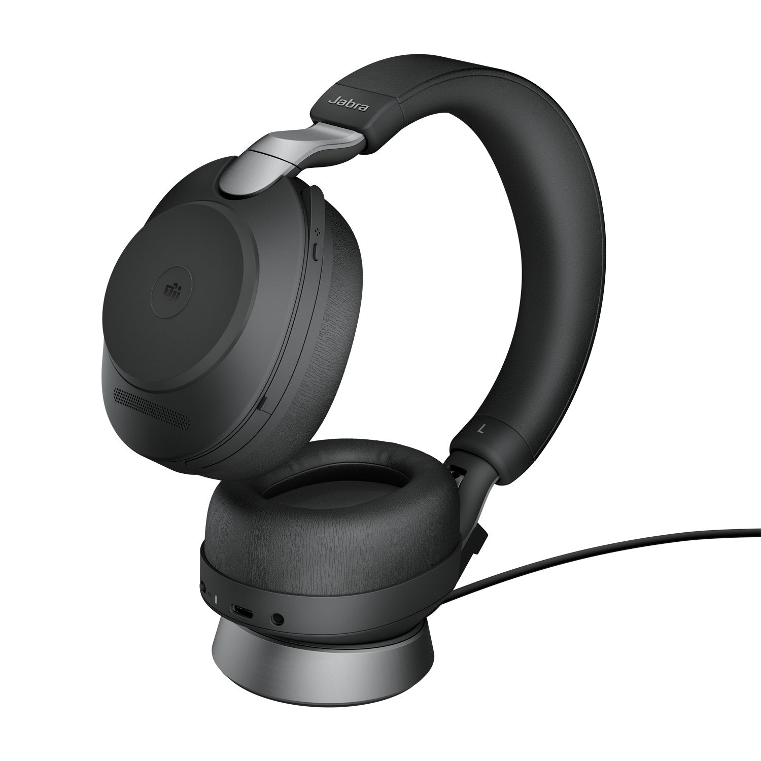 Jabra Evolve2 85 MS Stereo - Headphones - Full Size - Bluetooth - Wireless, With Cable - Active Noise Canceling - 3.5mm Jack - Noise Isolation - Black - Certified for Microsoft Teams