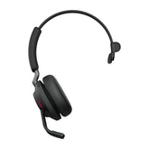 Jabra Evolve2 65 MS Mono - Auscultadores - no ouvido - convertível - bluetooth - sem fios - USB-C - isolamento de ruído - preto - Certificado para Microsoft Teams