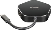 CONTROLADOR D-LINK HUB 4 EN 1 USB-C, HDMI