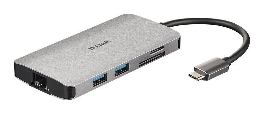 HUB D-LINK USB-C 8 EN 1 CON HDMI/ETHERNET/LECTOR DE TARJETAS #PROMO #BLACK FRIDAY