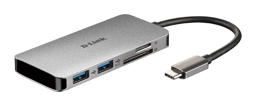 D-LINK USB-C HUB 6 EN 1 CON LECTOR D-LINK USB-C HUB 6 EN 1 CON LECTOR DE TARJETAS