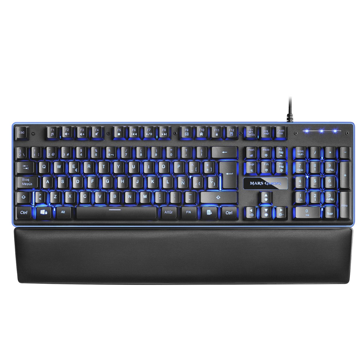 TECLADO MARSGAMING MK320 FULL RGB H-MECÁNICO, REPOSAMANOS ACOLCHADO - ES - MK320PT (MK320PT)