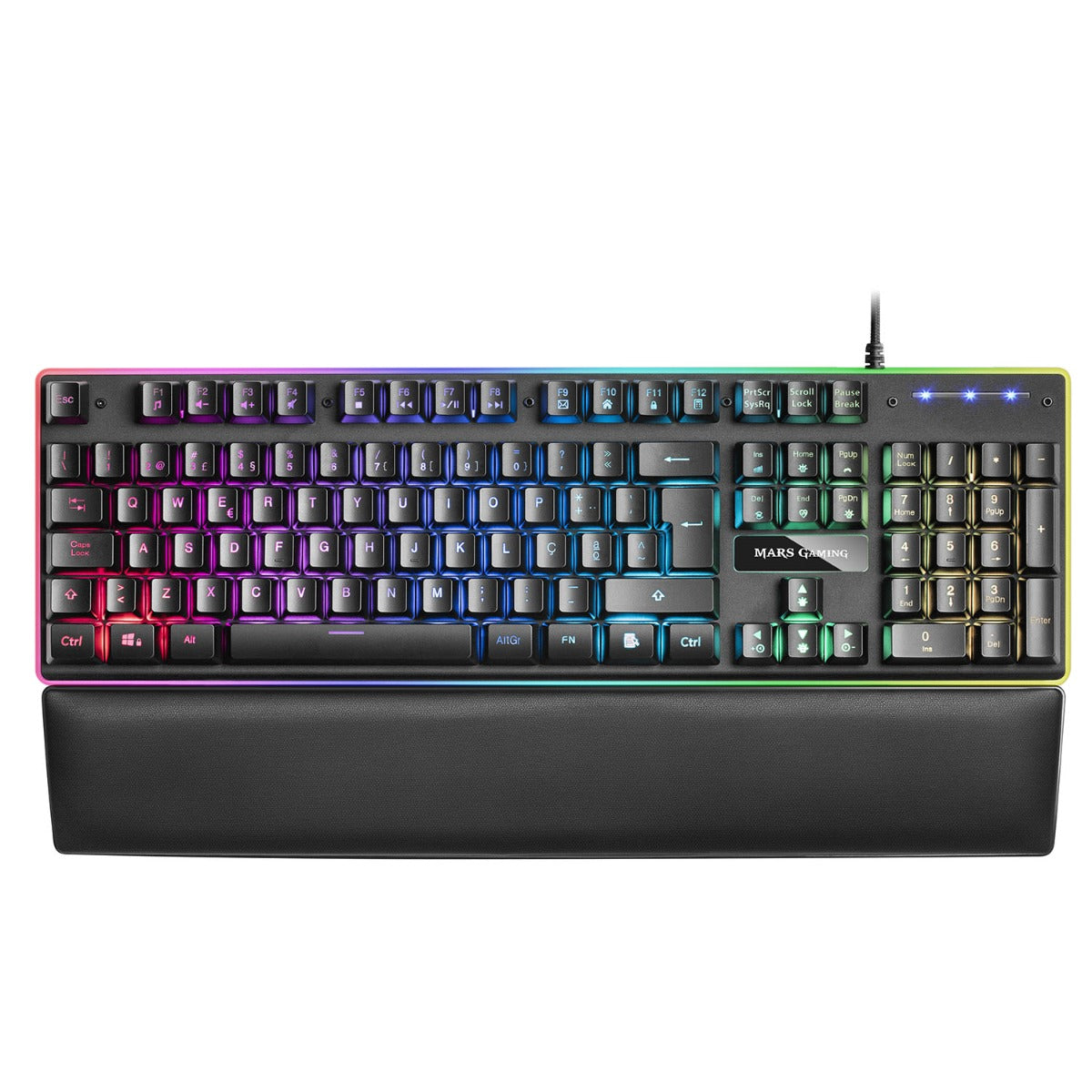 MARSGAMING KEYBOARD MK320 FULL RGB H-MECHANICAL, PADDED PALMREST - EN - MK320PT (MK320PT)