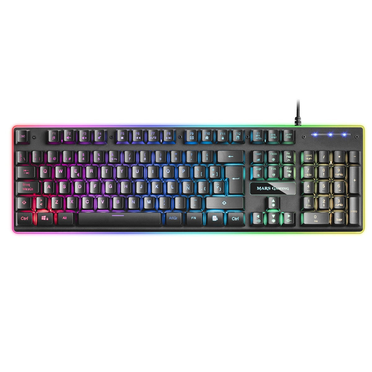 TECLADO MARSGAMING MK320 FULL RGB H-MECHANICAL, PADDED PALMREST - PT - MK320PT (MK320PT)