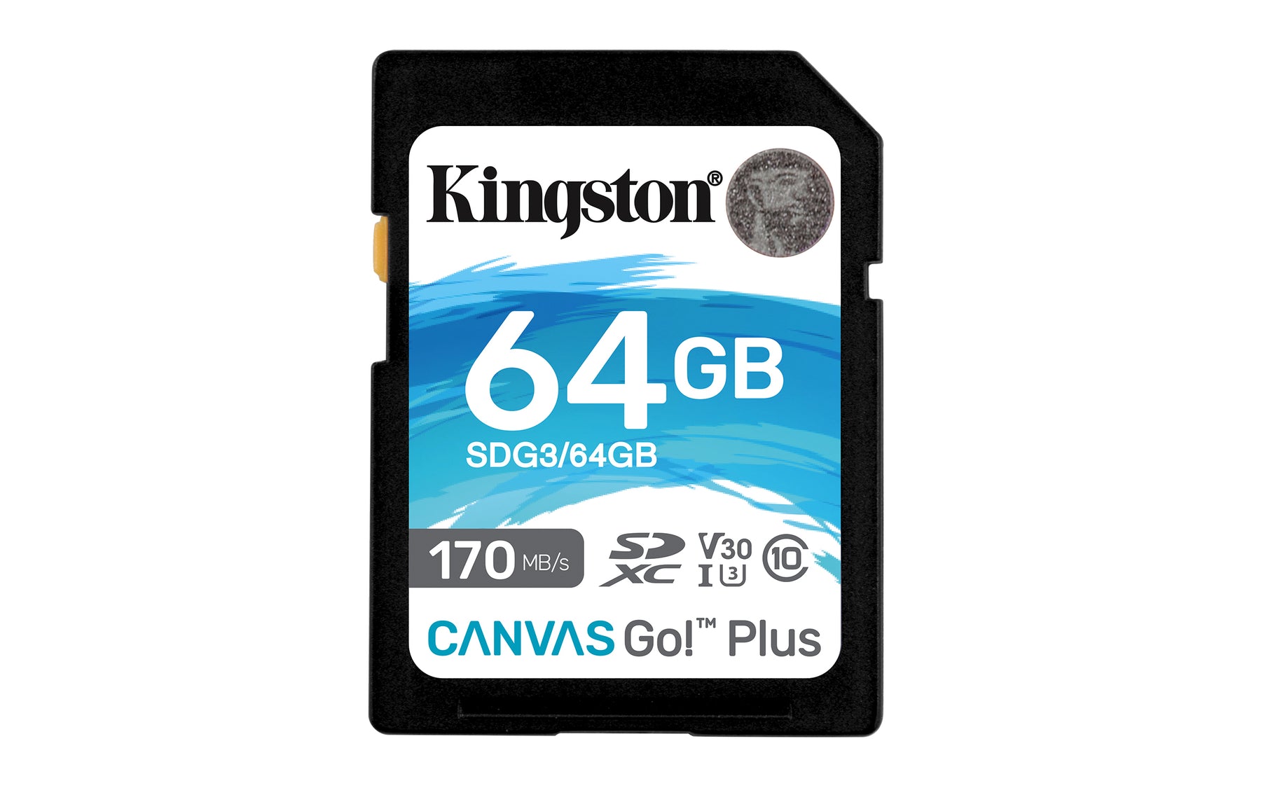 Kingston Canvas Go! Plus - Flash memory card - 64 GB - Video Class V30 / UHS-I U3 / Class10 - SDXC UHS-I