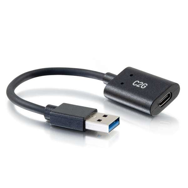 C2G USB C to USB Adapter - SuperSpeed ​​USB Adapter - 5Gbps - F/M - USB Adapter - Reversible USB-C (F) to USB Type A (M) - USB 3.0 - 15.2 cm - molded - black